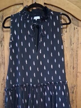 Parker Black Dress with Subtle Silver Shimmer